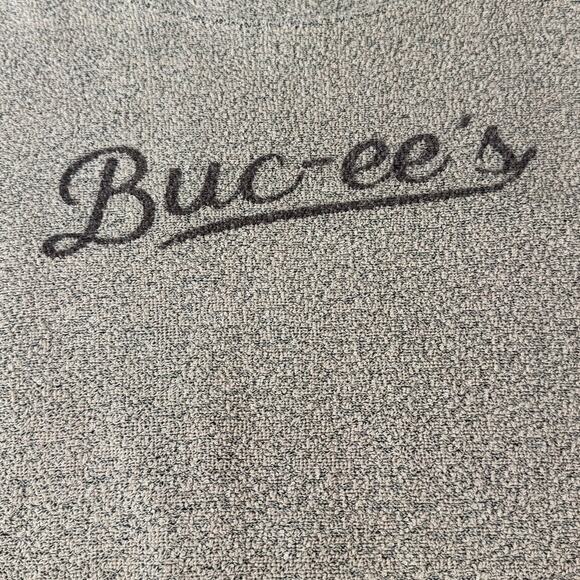 Buc-ees Sweater Womens Medium Knit Relaxed Fit Mock Neck Soft Comfy Pink Gray - Picture 3 of 7